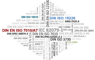 Normen und Richtlinien DIN ISO 16016, DIN EN ISO 7010/A7, DIN ISO 15226, VDI 2890