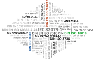 Normen-Richtlinien DIN ISO 18587, DIN EN ISO 7010/A7, DIN ISO 16016