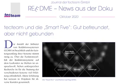 REEDME Kundenzeitschrift tecteam Oktober 2020