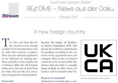 REEDME Kundenzeitschrift tecteam Oktober 2021