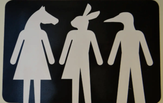 Gender neutral restroom sign