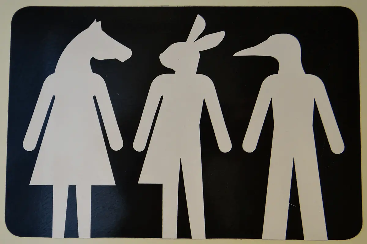 Gender neutrales Toilettenschild
