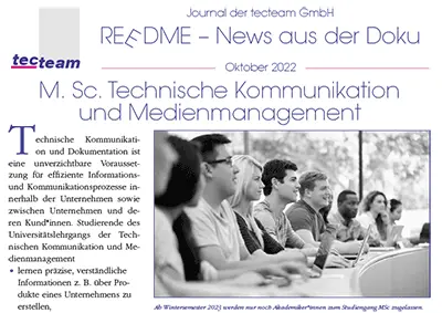 Kundenzeitsschrift tecteam GmbH