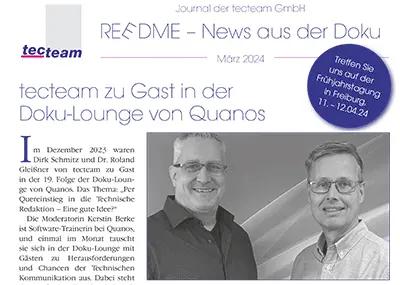 tecteam Kundenzeitschrift REEDME Technische Dokumentation-03-2024