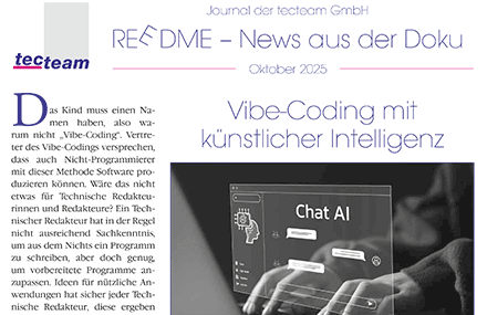 tecteam Kundenzeitschrift REEDME Technische Dokumentation-10-2025