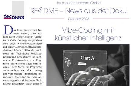 tecteam Kundenzeitschrift REEDME Technische Dokumentation-10-2025
